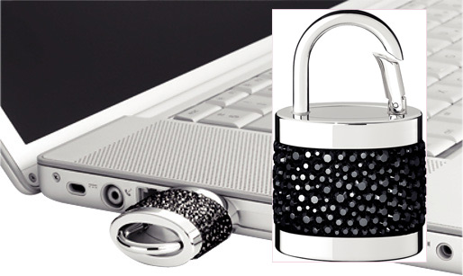  Флешка Swarovski Black Lock Out от Active Crystals