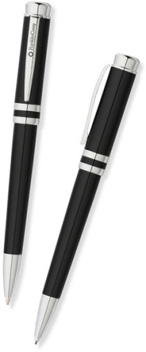 Набор Franklin Covey Freemont: ручка, каранд. 0.9мм, Black/Chrom