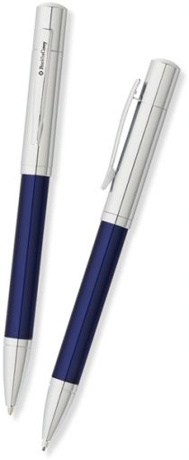 Набор Franklin Covey Greenwich: ручка, каран. 0.9мм, Blue/Chrome