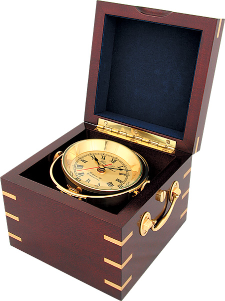 Настольные часы в деревянной шкатулке от Sea Power