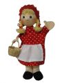 Кукла надевающаяся на руку "Красная Шапочка с косичками"