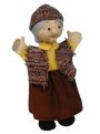 Кукла надевающаяся на руку "Бабушка в свитере и шапке"