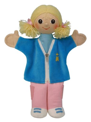 Кукла надевающаяся на руку с ногами "Девушка Анечка"