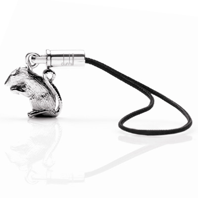 Брелок для мобильного телефона "Rat" серебро от Dunhill