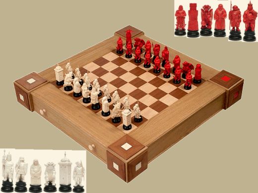 Шахматный набор "Война Алой и Белой Розы"
