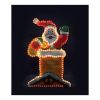 Панно светодинамическое "Дед Мороз" из флексилайта