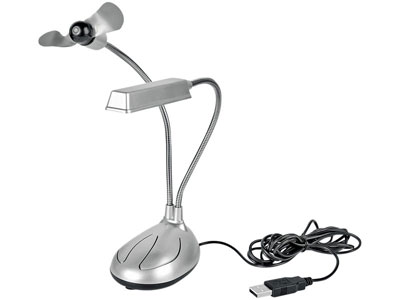 Лампа светодиодная с вентилятором, работающая от USB