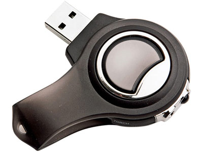 Карта памяти USB 2.0 на 1 Гб с фонариком, лазер.указкой, шнуром