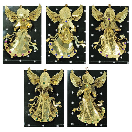 Новогоднее украшение "Ангел" золотой (12 видов)