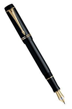 Перьевая ручка Parker Duofold Mini, Black GT