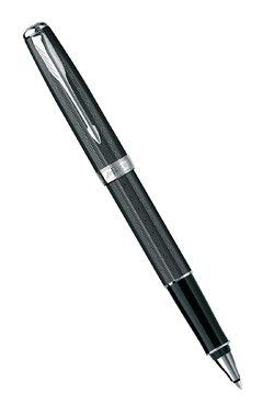 Ручка-роллер Parker Sonnet Chiselled T550, Carbon CT