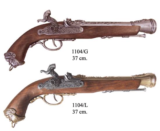 Пистоль итальянский 18 в., системы флинтлок