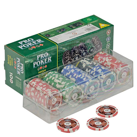 Набор ФИШЕК для покера 100шт по 14 гр Pro Poker