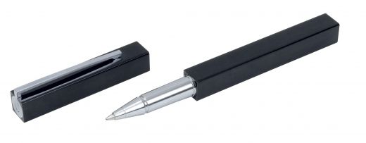 Ручка роллер Smalto модель Square Black в футляре