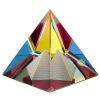 Сувенир Пирамида в пирамиде цветная 5 см хрусталь