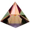 Сувенир Пирамида в пирамиде цветная 6 см хрусталь