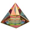 Сувенир Пирамида Инь-Янь цветная 4 см хрусталь