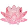 Сувенир Лотос розовый хрусталь 10 см