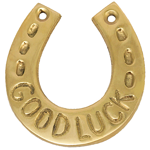 Сувенир "Подкова Good Luck" латунь 6 см.