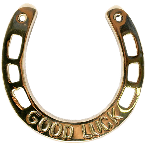 Сувенир "Подкова Good Luck" латунь 10 см.