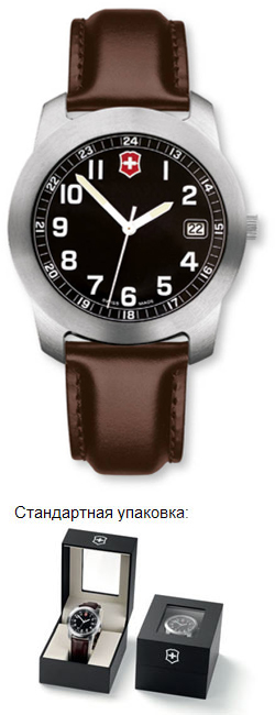 Часы Field, 38,5 мм, черный циферблат кожаный ремешок
