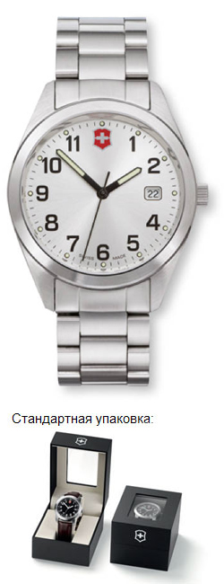 Часы Garrison, 40 мм, серебристый циферблат Victorinox