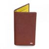Бумажник вертикальный супертонкий коричневый/желтый Dalvey 