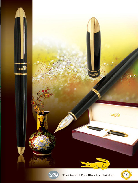 Подарочная перьевая ручка Graceful Pure Black в футляре