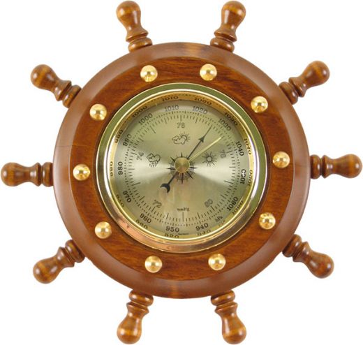 Настенный сувенирный Штурвал (10 ручек) (барометр)