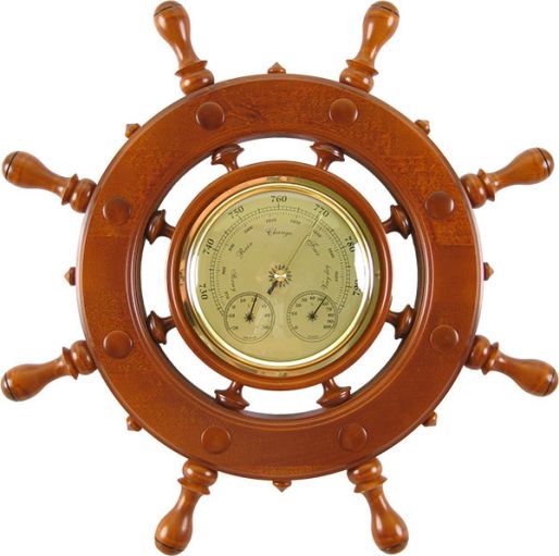 Настенный сувенирный Штурвал (8 ручек) (барометр)