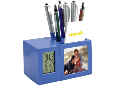 Настольный прибор с часами, термометром, датой и таймером