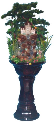 Керамический напольный фонтан "Актиния"