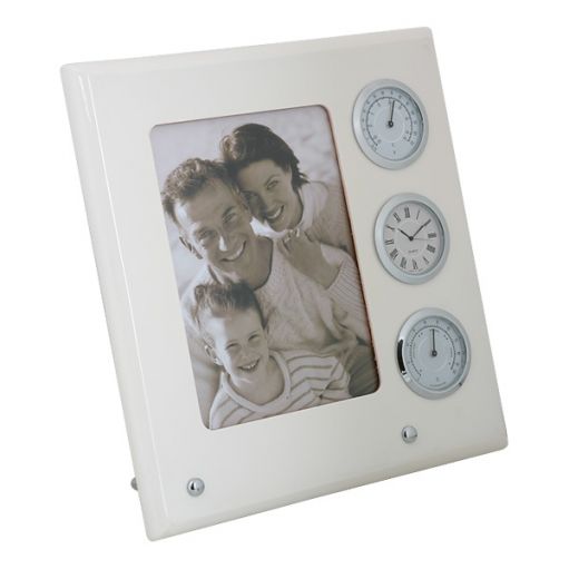Рамка для фото с часами, термометром и гигрометром