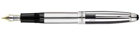 Перьевая ручка Meisterstuck Solitaire Silver Fibre Guilloche