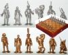 Шахматы "Бородинское сражение" с тонированными фигурами из олова