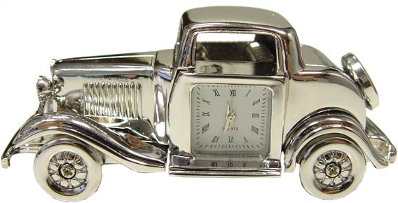 Настольный сувенир с часами "Машина"