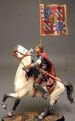 Оловянная модель "Рыцарь на коне с флагом. XIII - XIV вв."