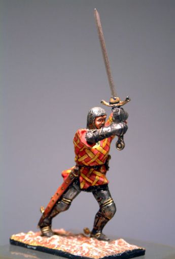 Оловянная модель "Рыцарь с мечом над головой"