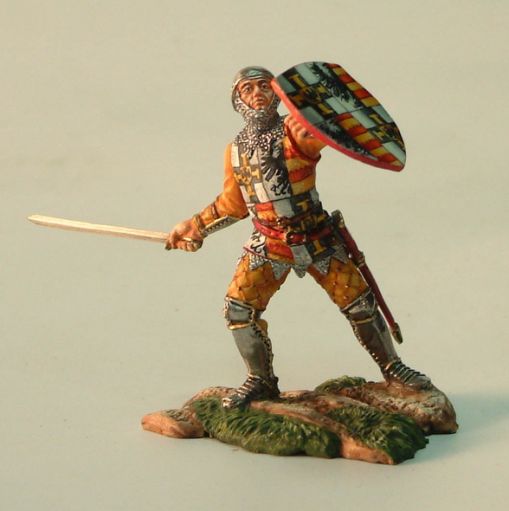 Оловянная модель "Пеший Рыцарь. Атакующий с мечом"