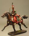 Оловянная модель "Мамелюк на коне с саблей"
