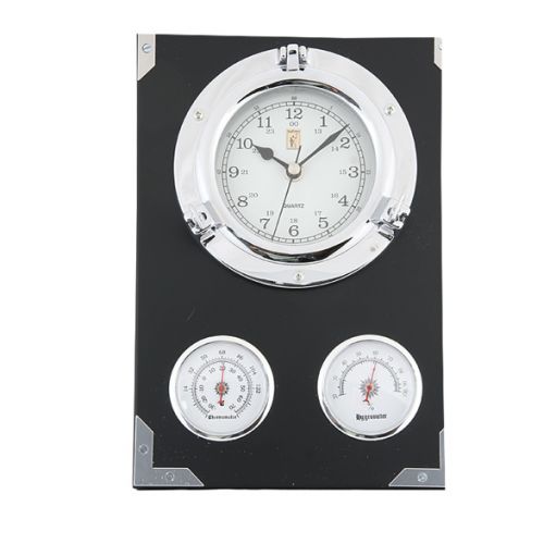 Настенные часы "Иллюминатор" с термометром и гигрометром